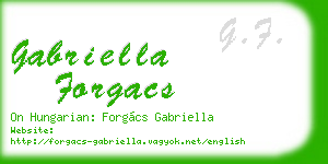 gabriella forgacs business card